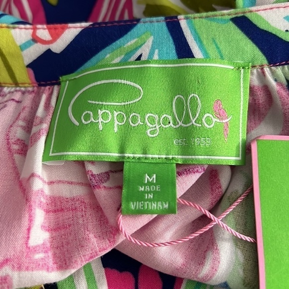 Pappagallo Tropical Pretty in Pink Tunic Blouse NWT size M - Picture 5 of 8